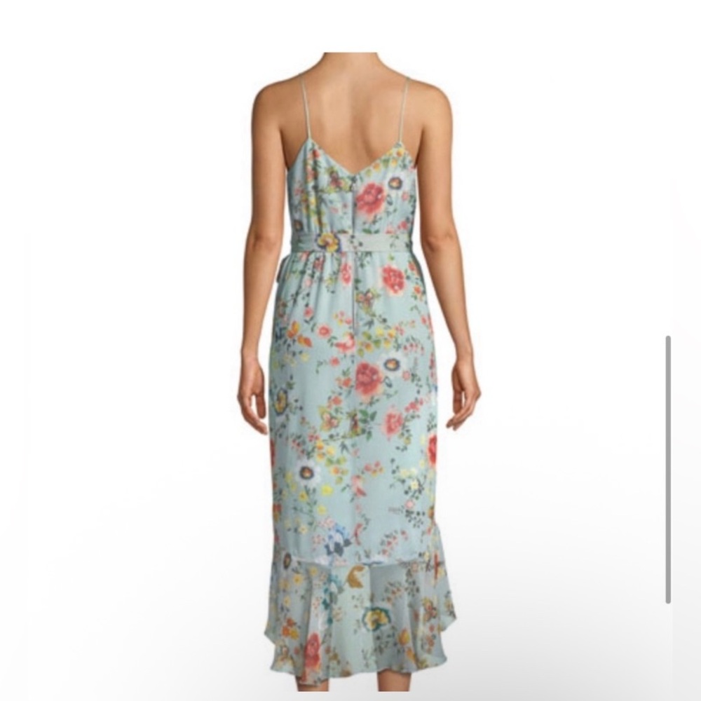 Alice + Olivia Floral Midi Dress - Blue and Red - Picture 2 of 6